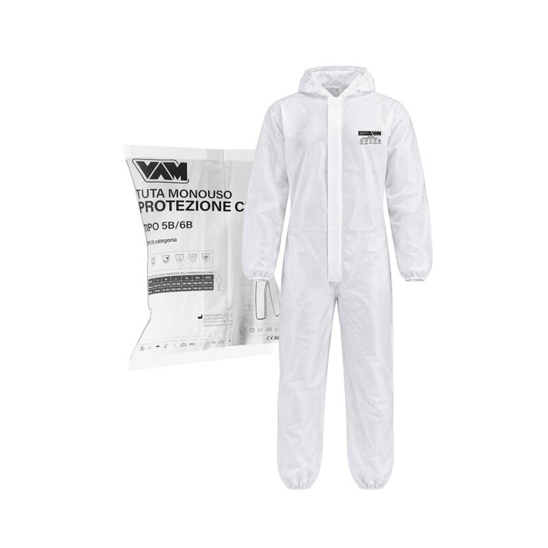TUTA PROTEZIONE CHIMICA 5B-6B IN PLP+PE 65 GSM