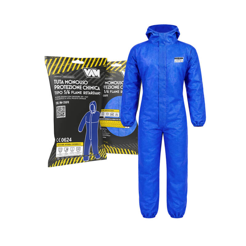 TUTA PROTEZIONE CHIMICA 5/6 IN SMS FLAME RETARDANT