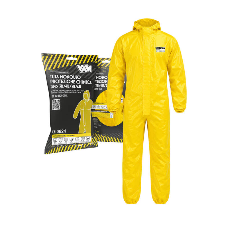 TUTA PROTEZIONE CHIMICA 3B-4B-5B-6B IN SMS+PE 70 GSM